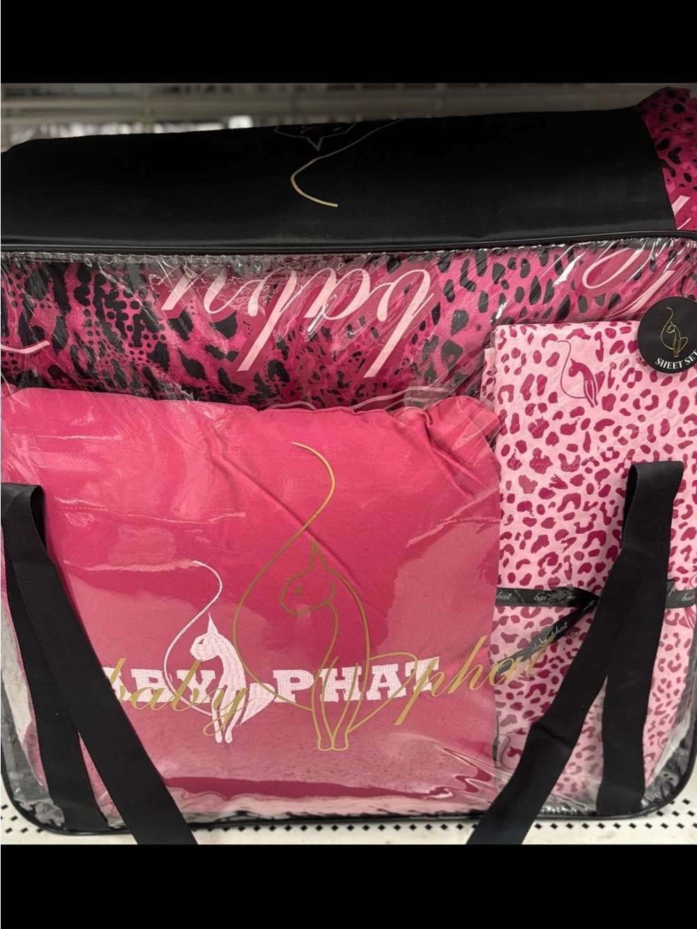 Baby Phat Hot Pink Logo 8-Piece Comforter Set - Picture 2 of 8